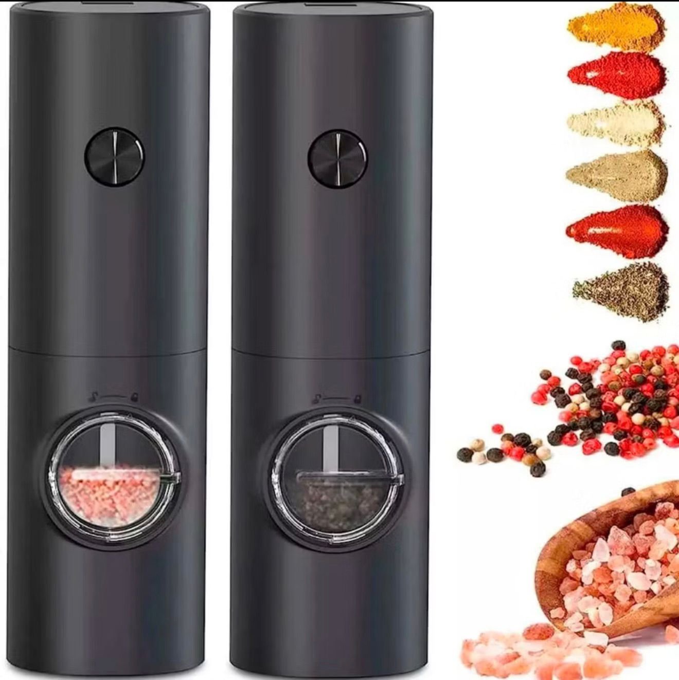 Moedor elétrico de sal e pimenta